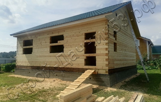 3 Брусовой дом  проект заказчика, 7х9м, 63М², Ленинградская область, Ломоносовский район, деревня Низино (6)